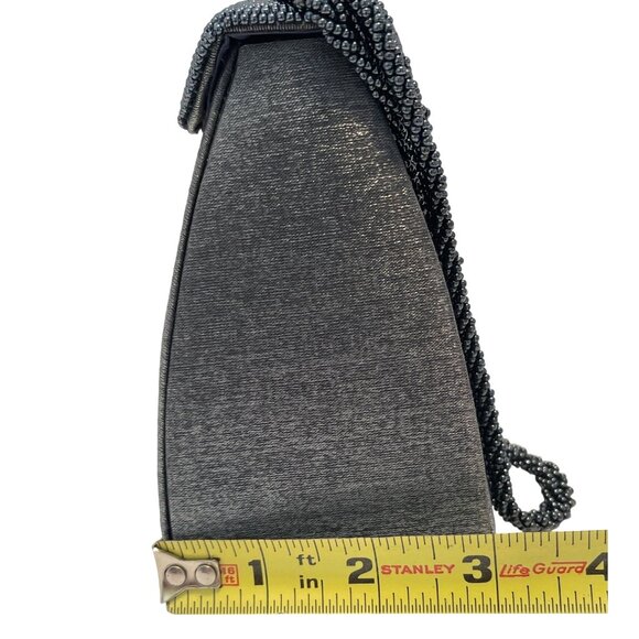 Bridal Formal Evening Hand Bag Purse Shoulder Clutch Beaded Strap Flap Closure - Picture 16 of 16